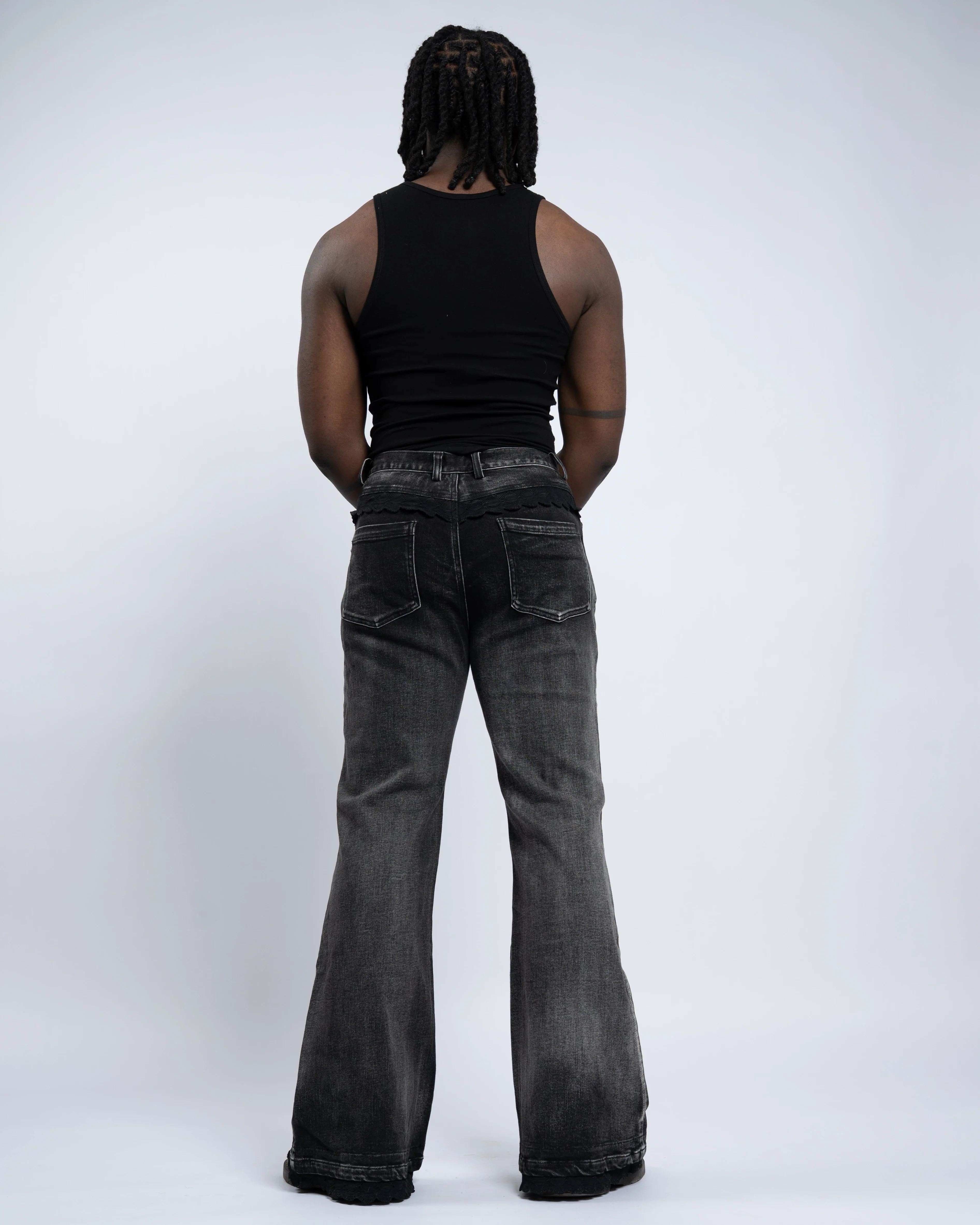 Black Lace Jeans - Image 10