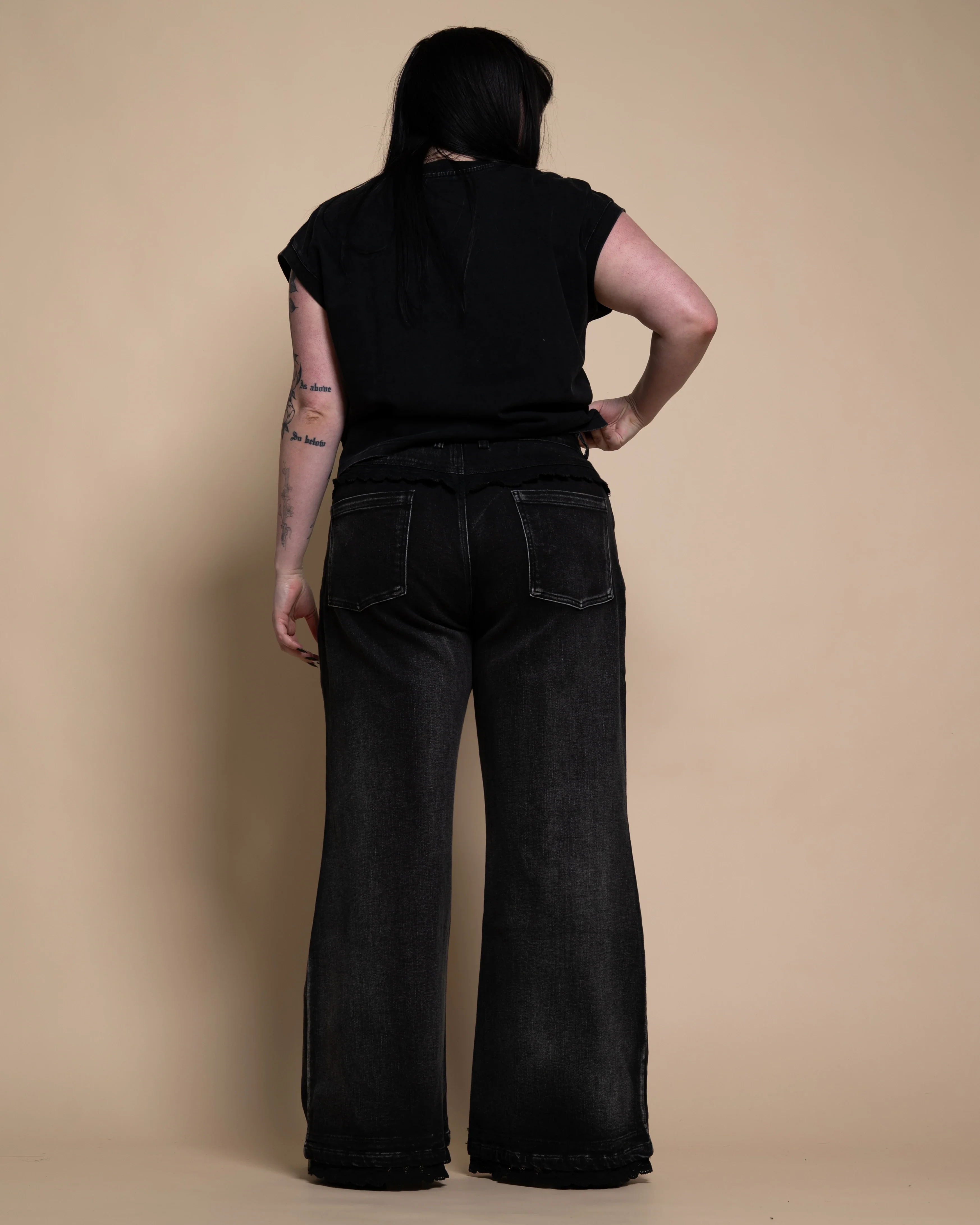 Black Lace Jeans - Image 12
