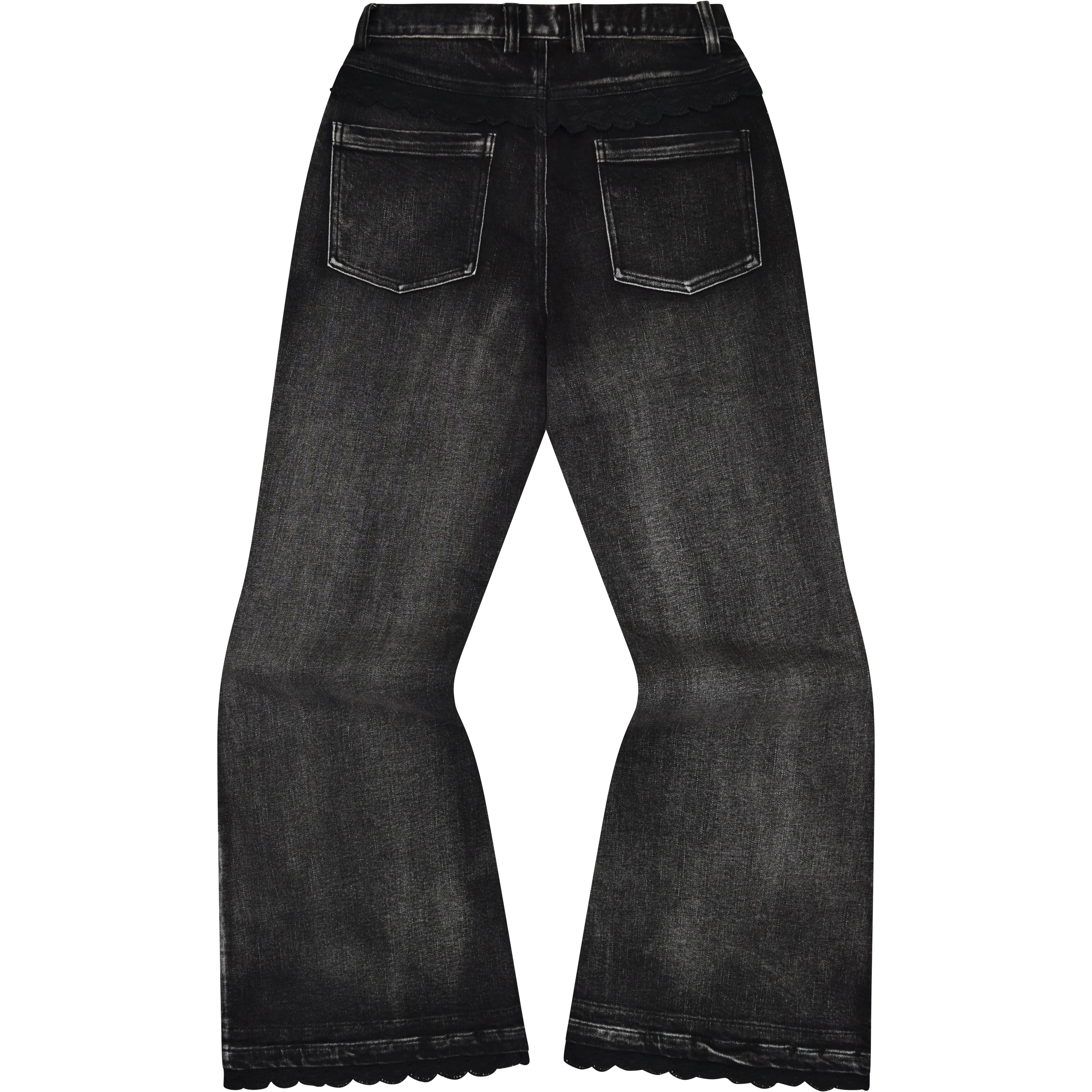Black Lace Jeans - Image 2