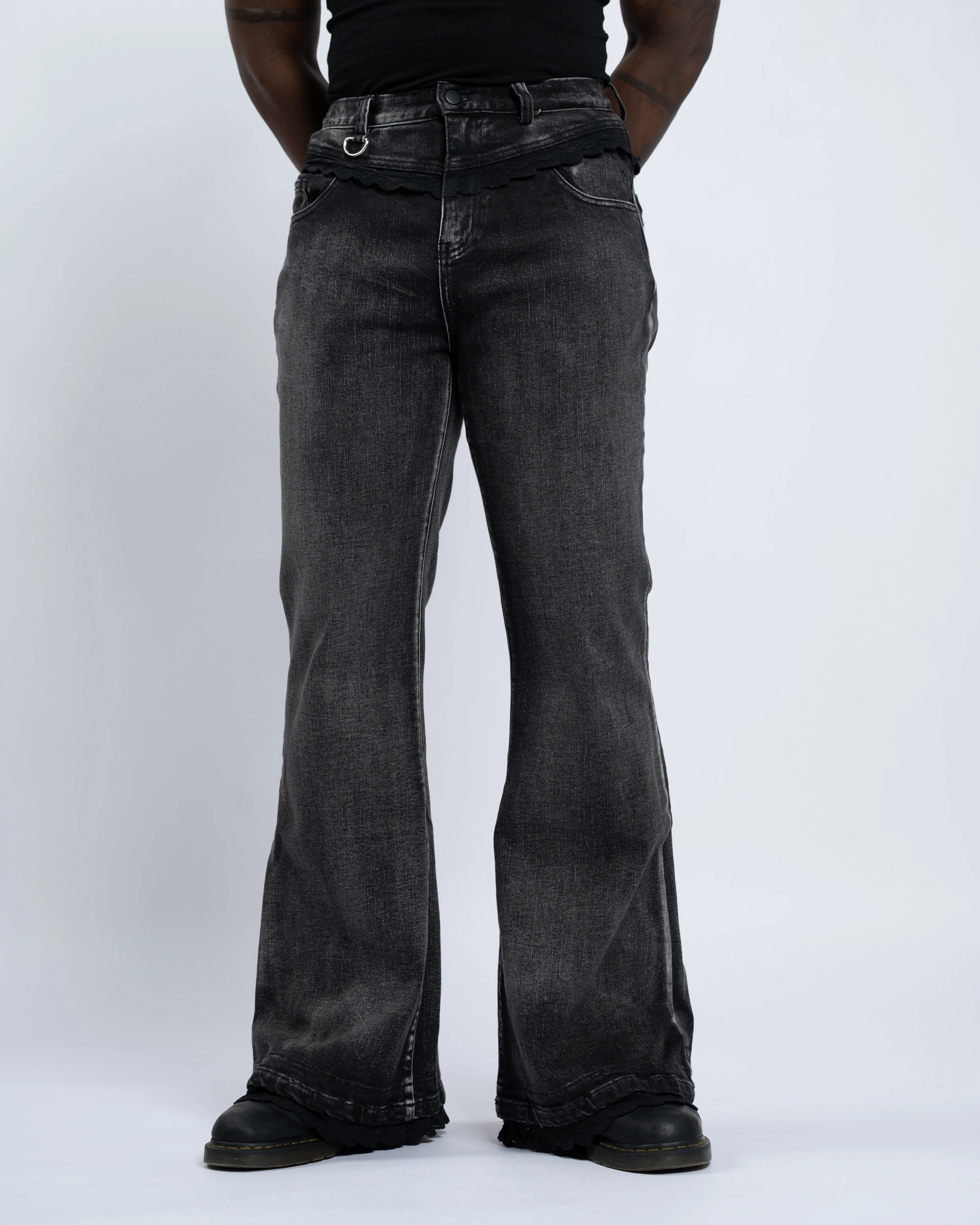 Black Lace Jeans - Image 7