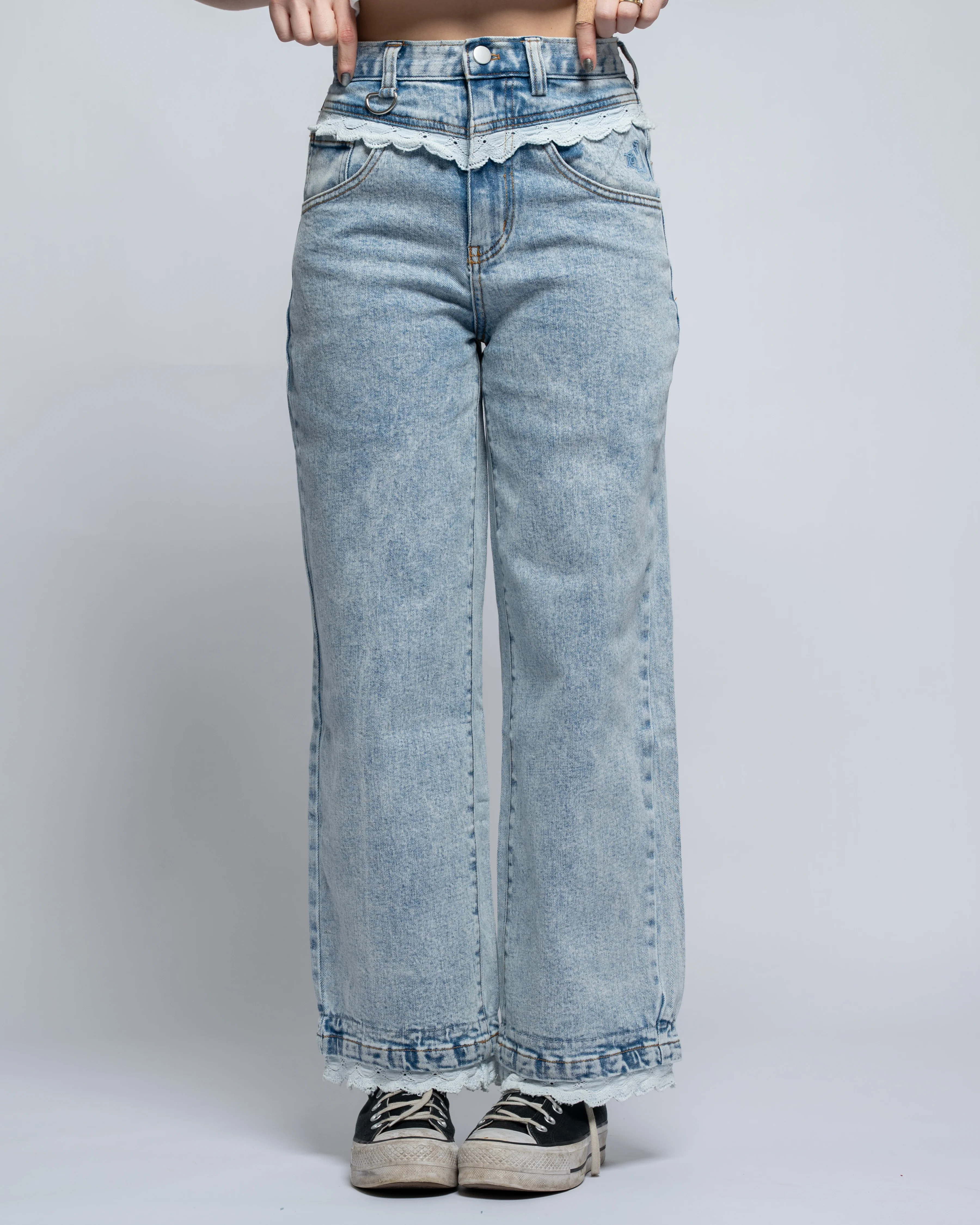 Blue Lace Jeans - Image 13