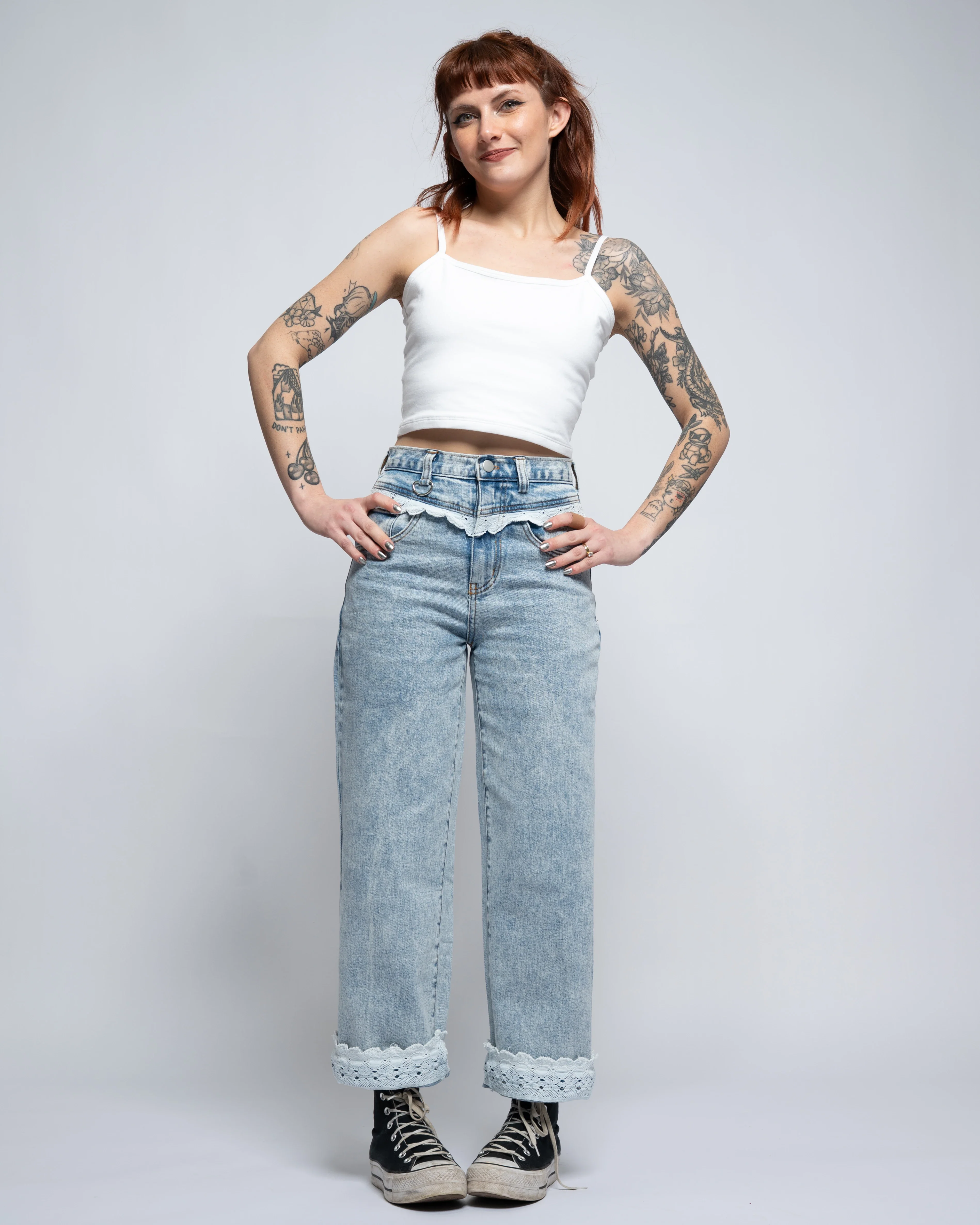 Blue Lace Jeans - Image 16