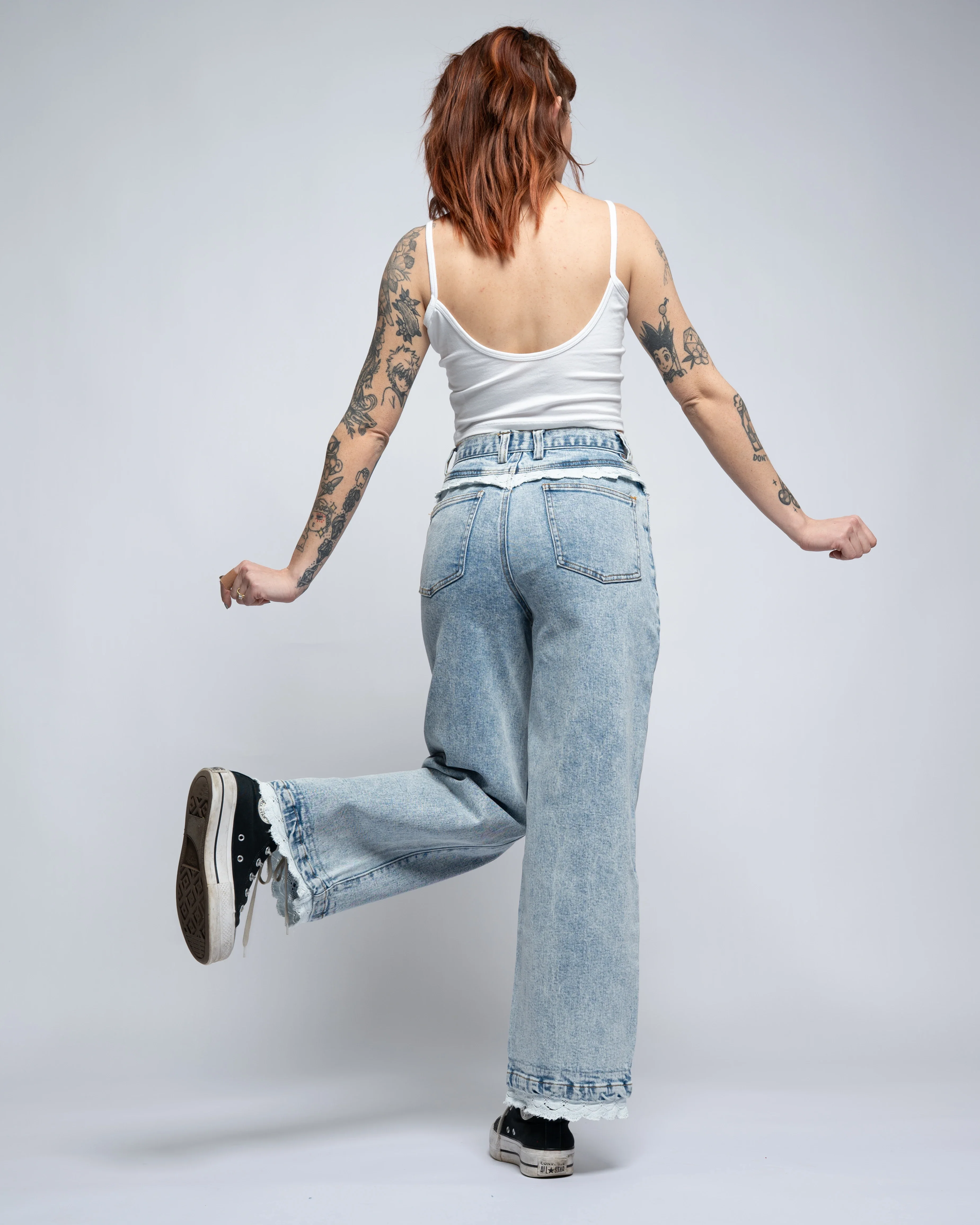 Blue Lace Jeans - Image 17