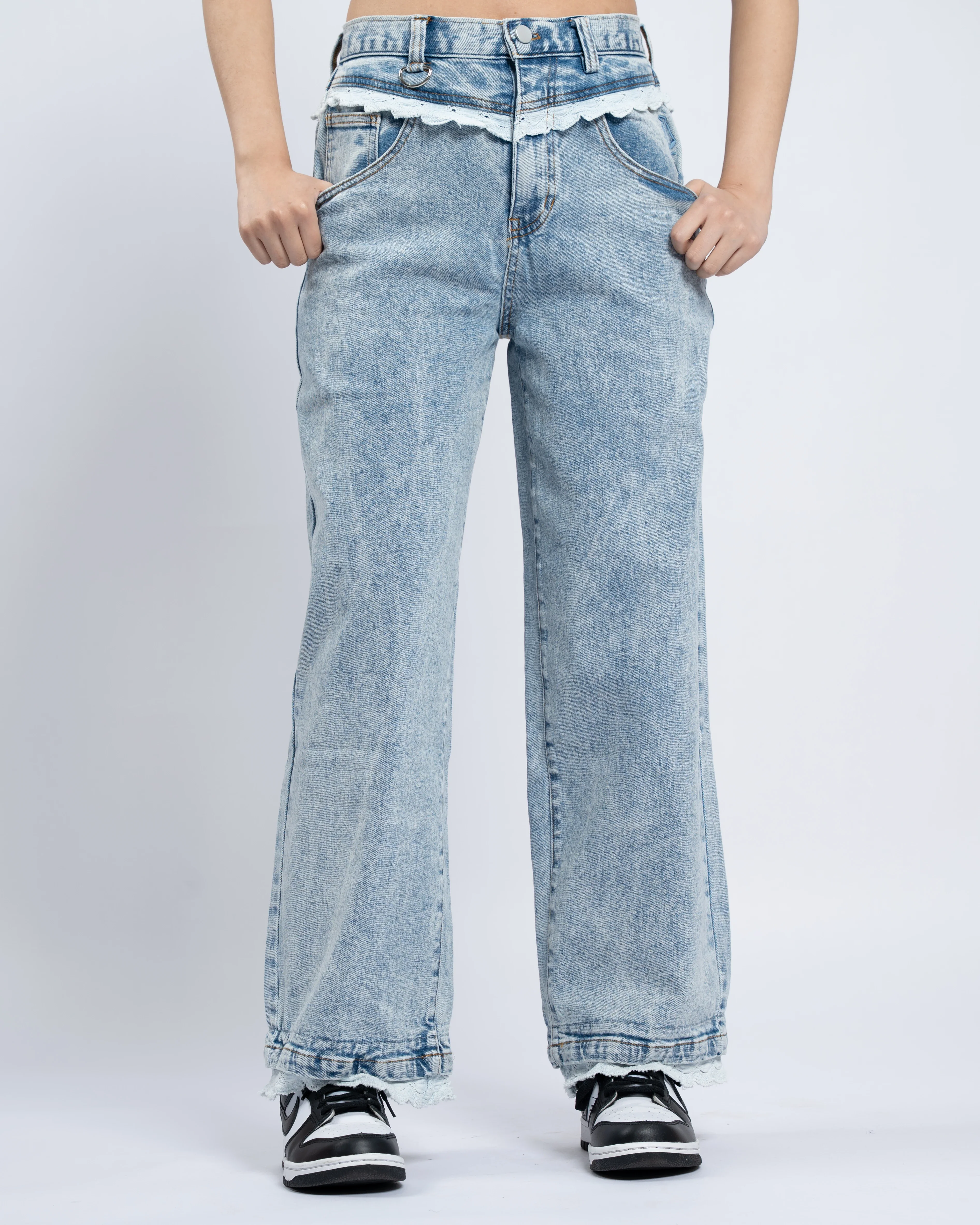 Blue Lace Jeans - Image 3
