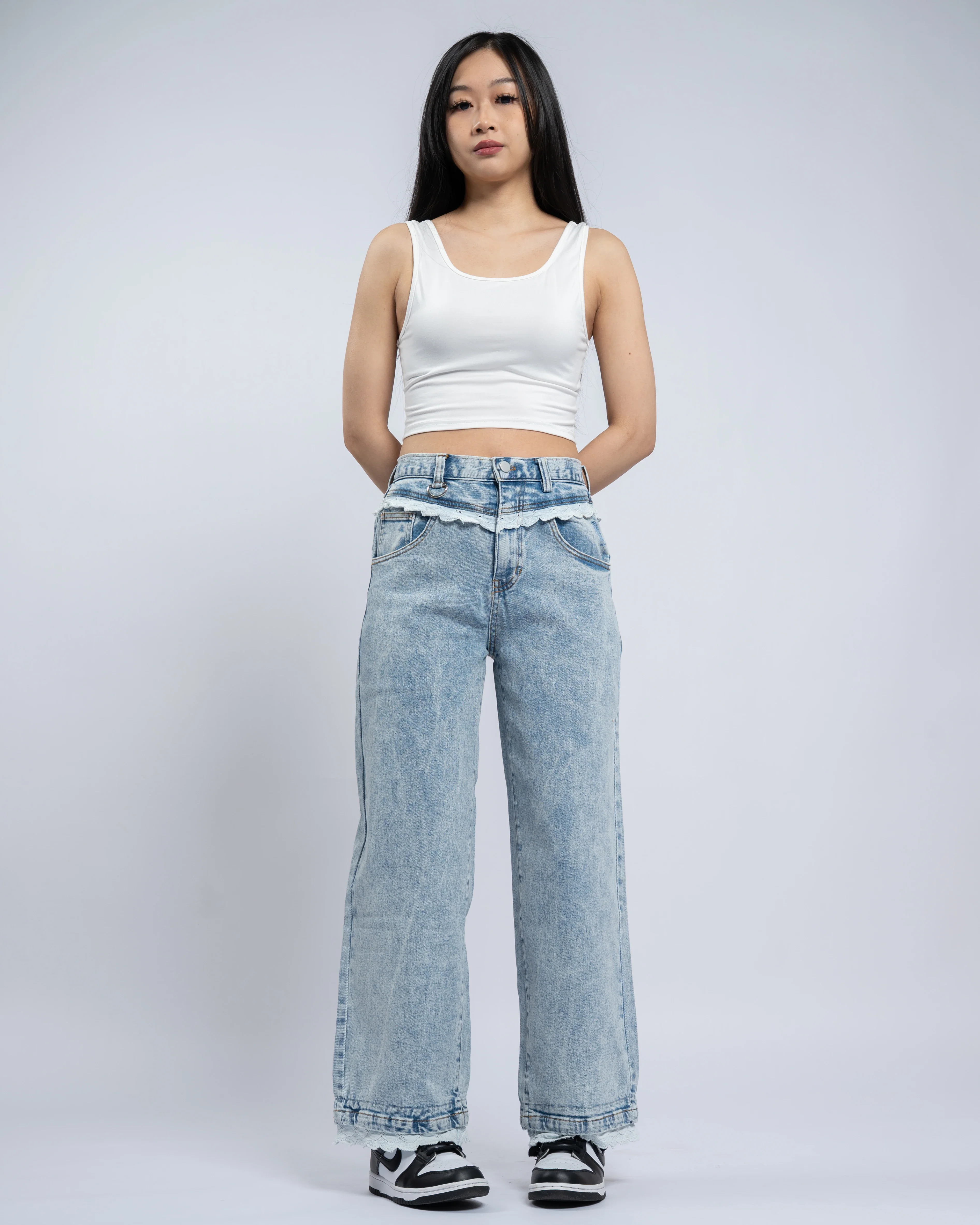 Blue Lace Jeans - Image 5