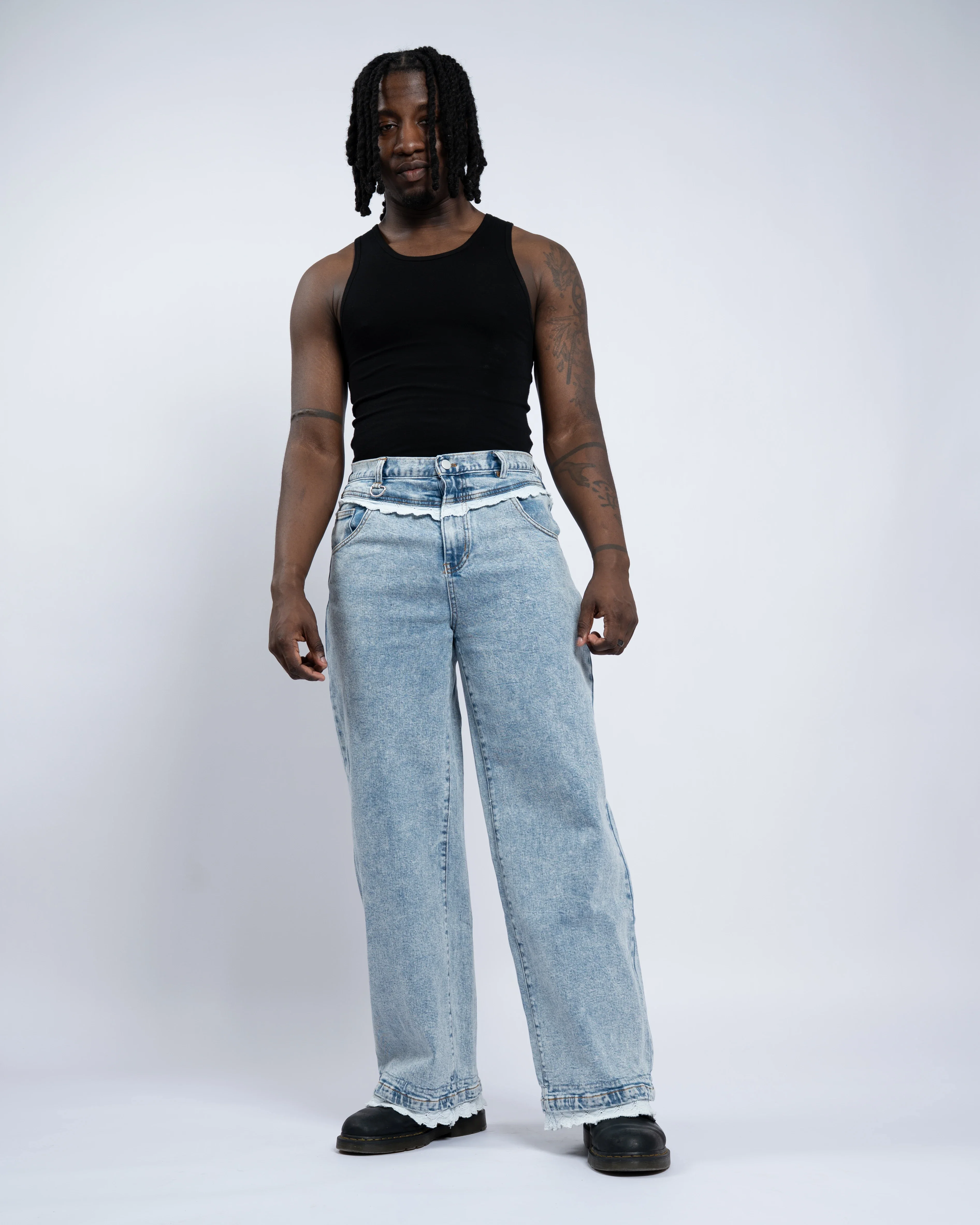 Blue Lace Jeans - Image 9