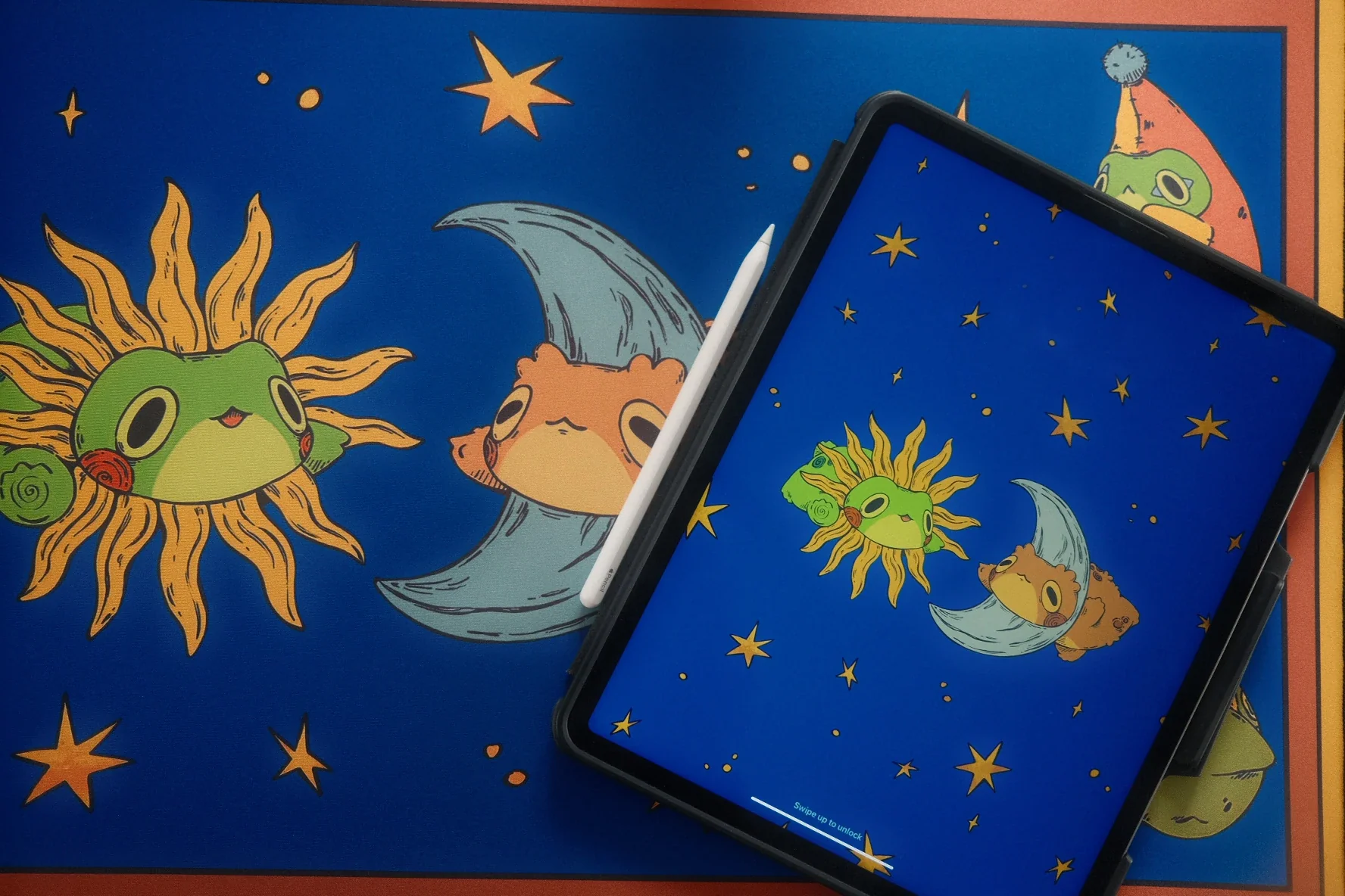 Celestial Frog and Toad Desk Mat - Image 3