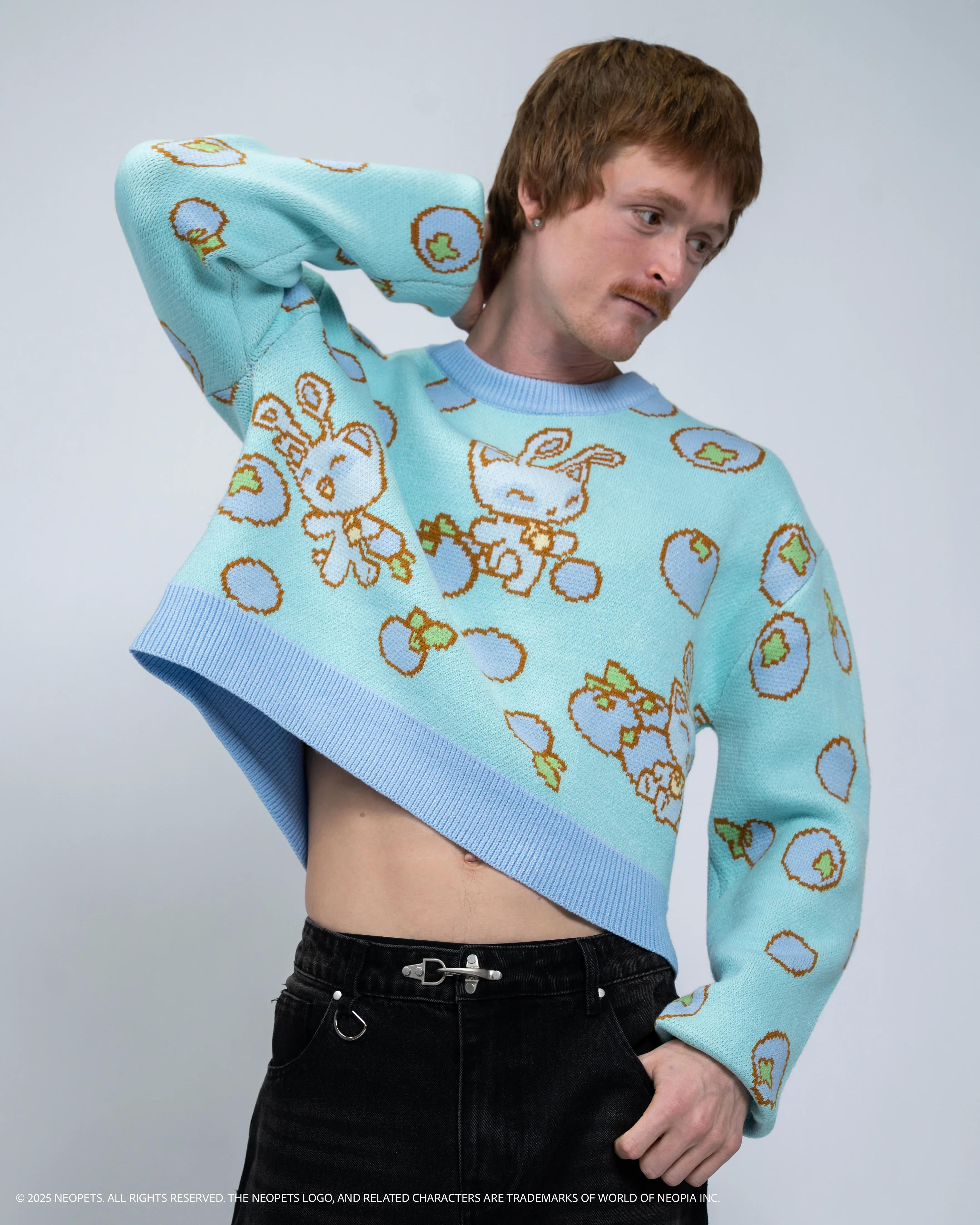 Cropped Baby Aisha Blueberry Sweater - Image 7