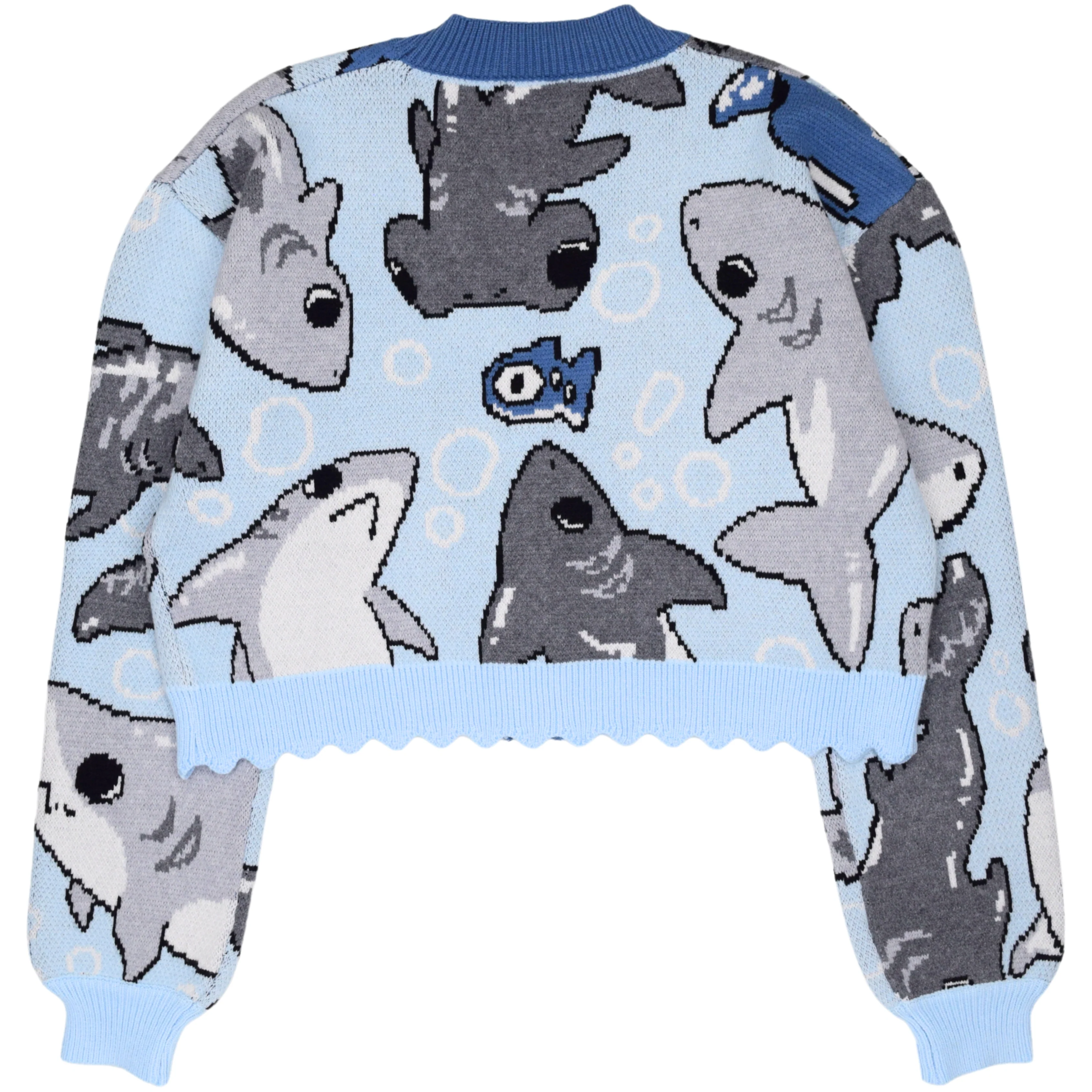 Cropped Shark Week Cardigan - Image 2