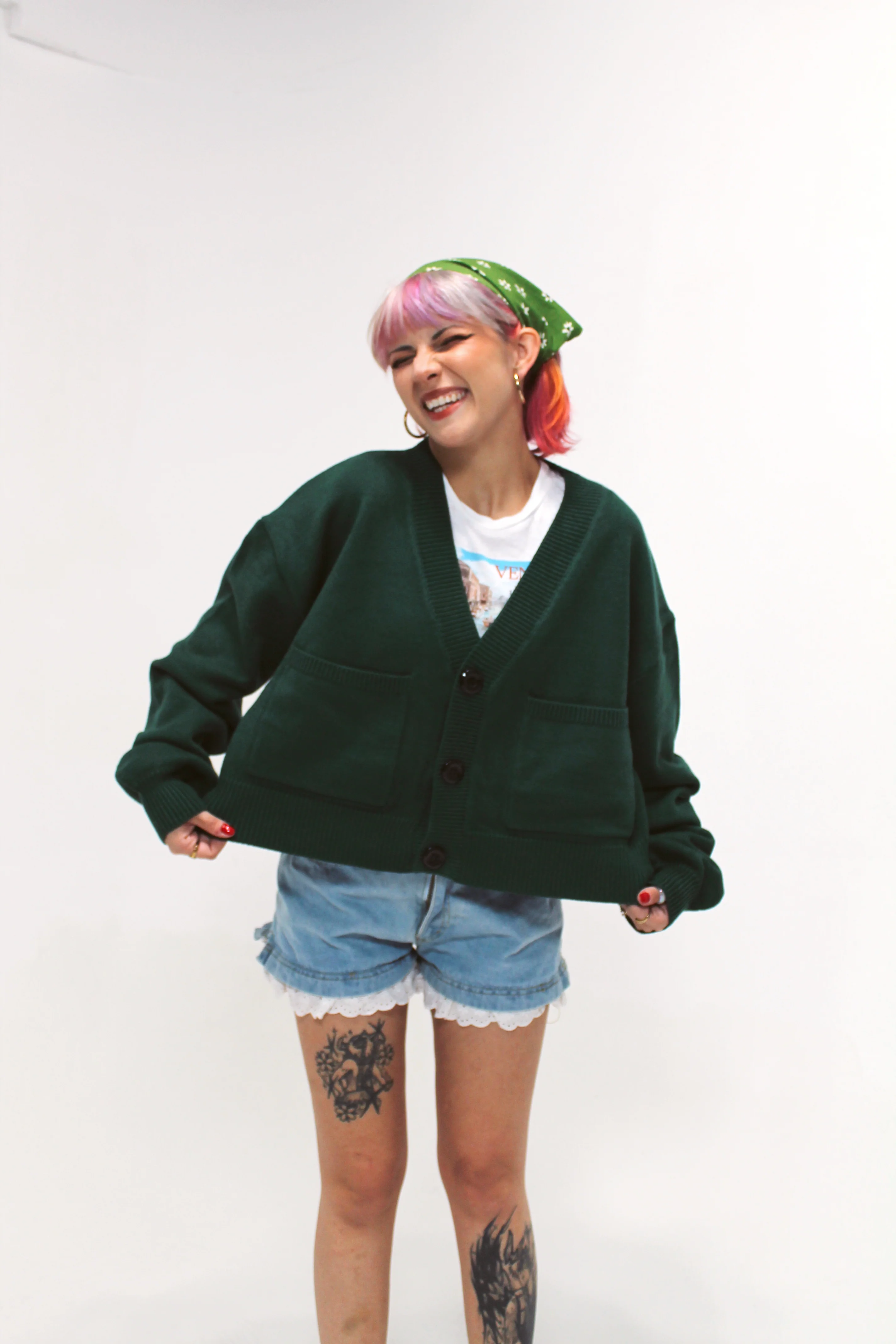 Cropped Touch Grass Cardigan - Image 5