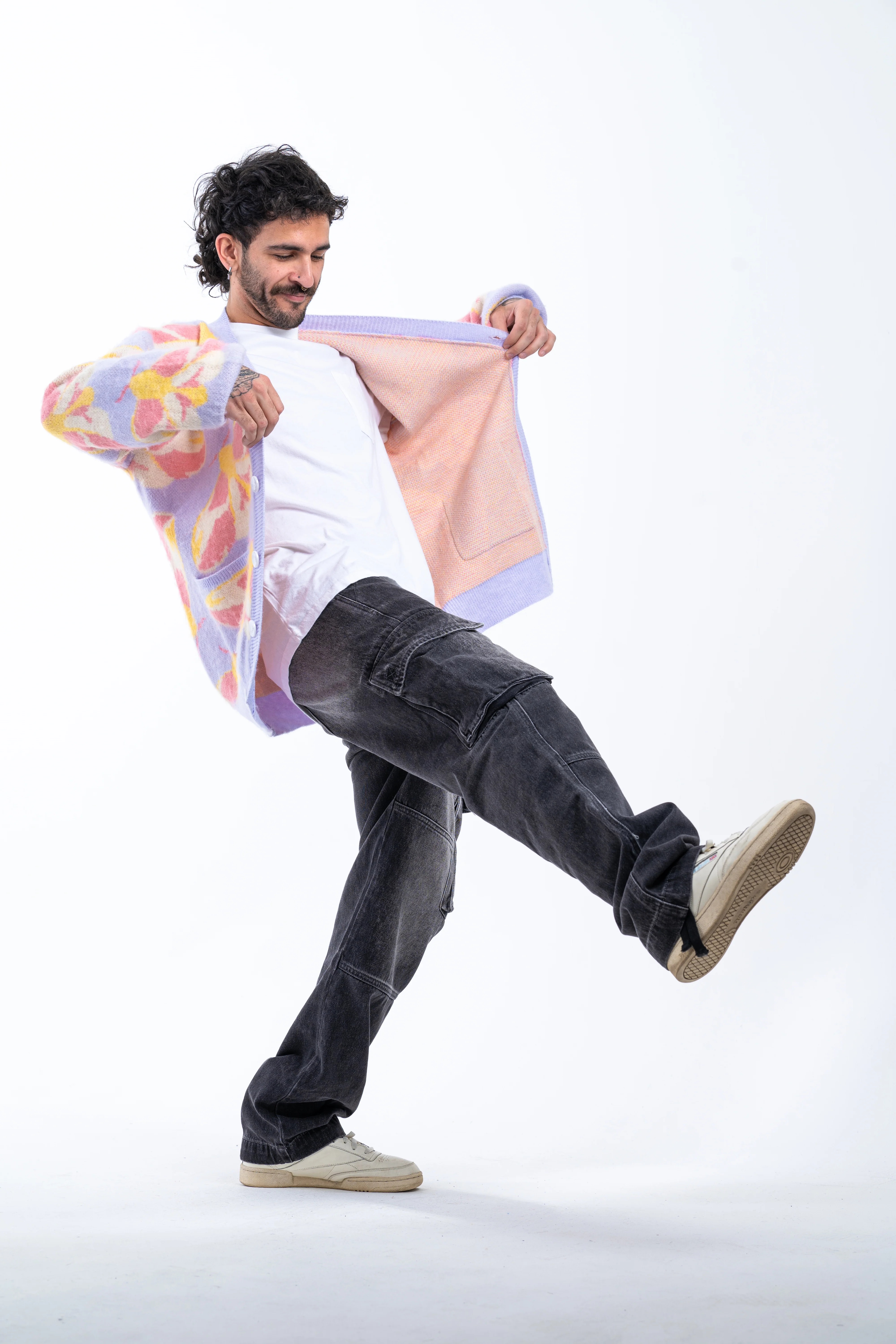 Fuzzy Rosy Maple Moth Cardigan - Image 10