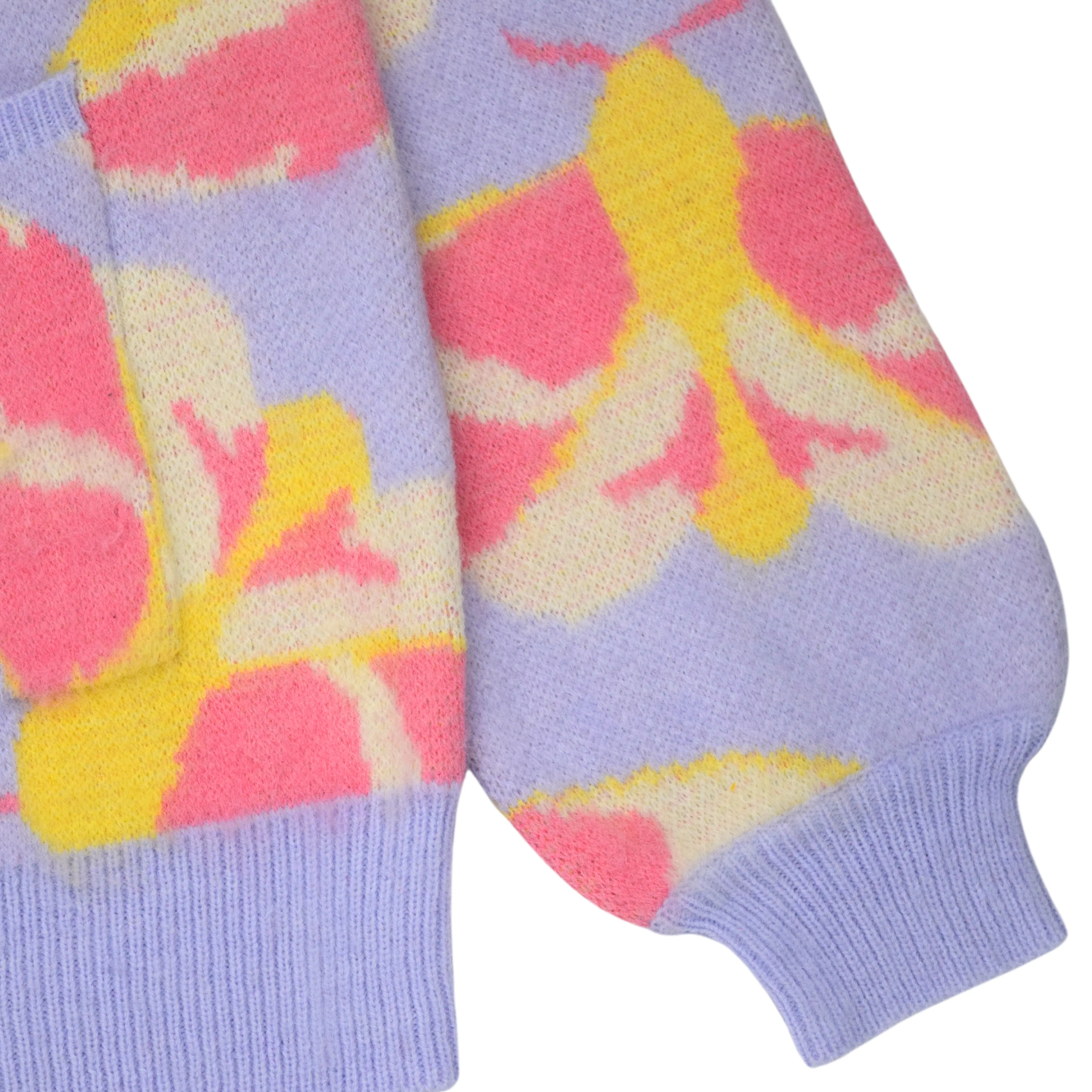 Fuzzy Rosy Maple Moth Cardigan - Image 11