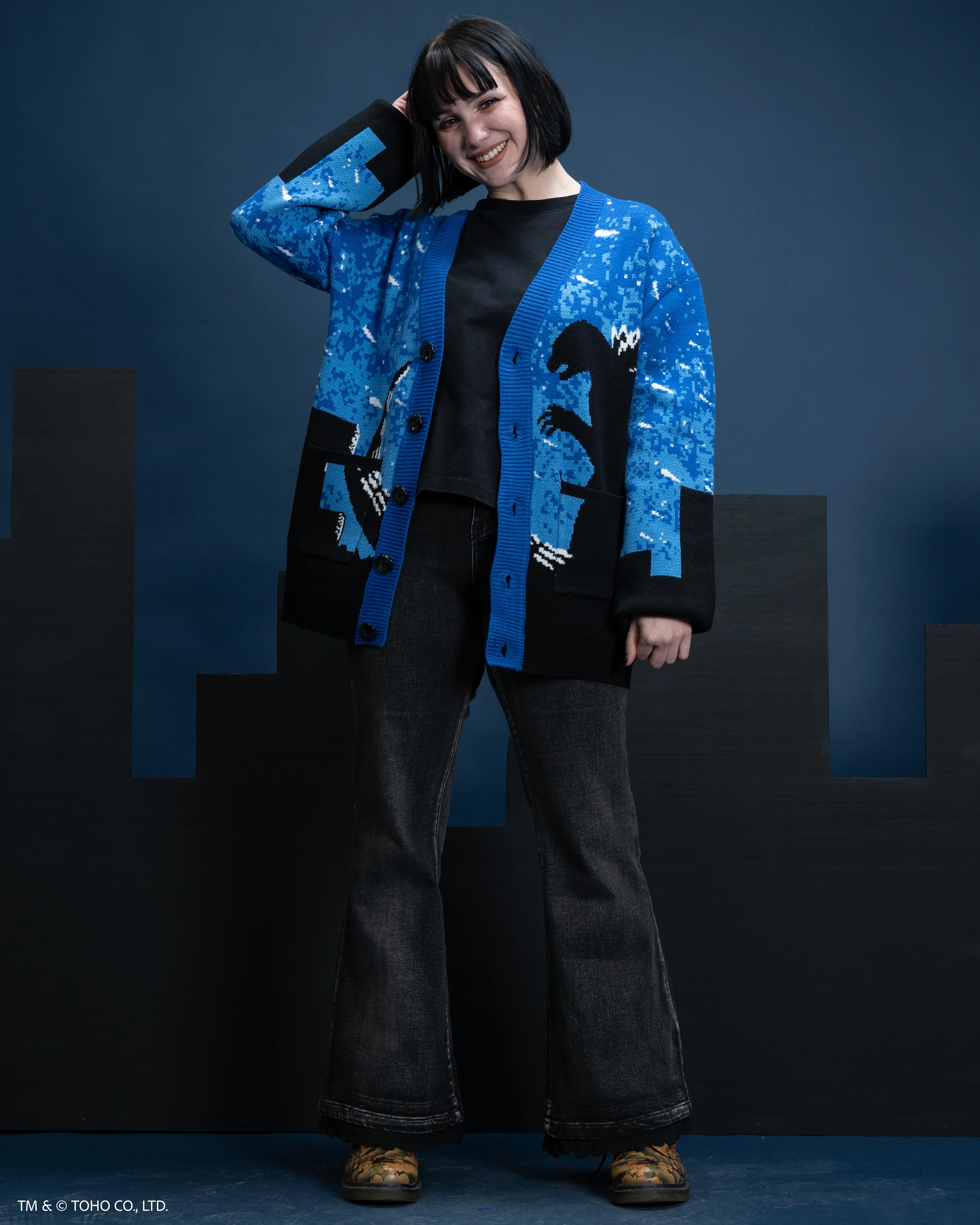 Godzilla Silhouette Cardigan - Image 5