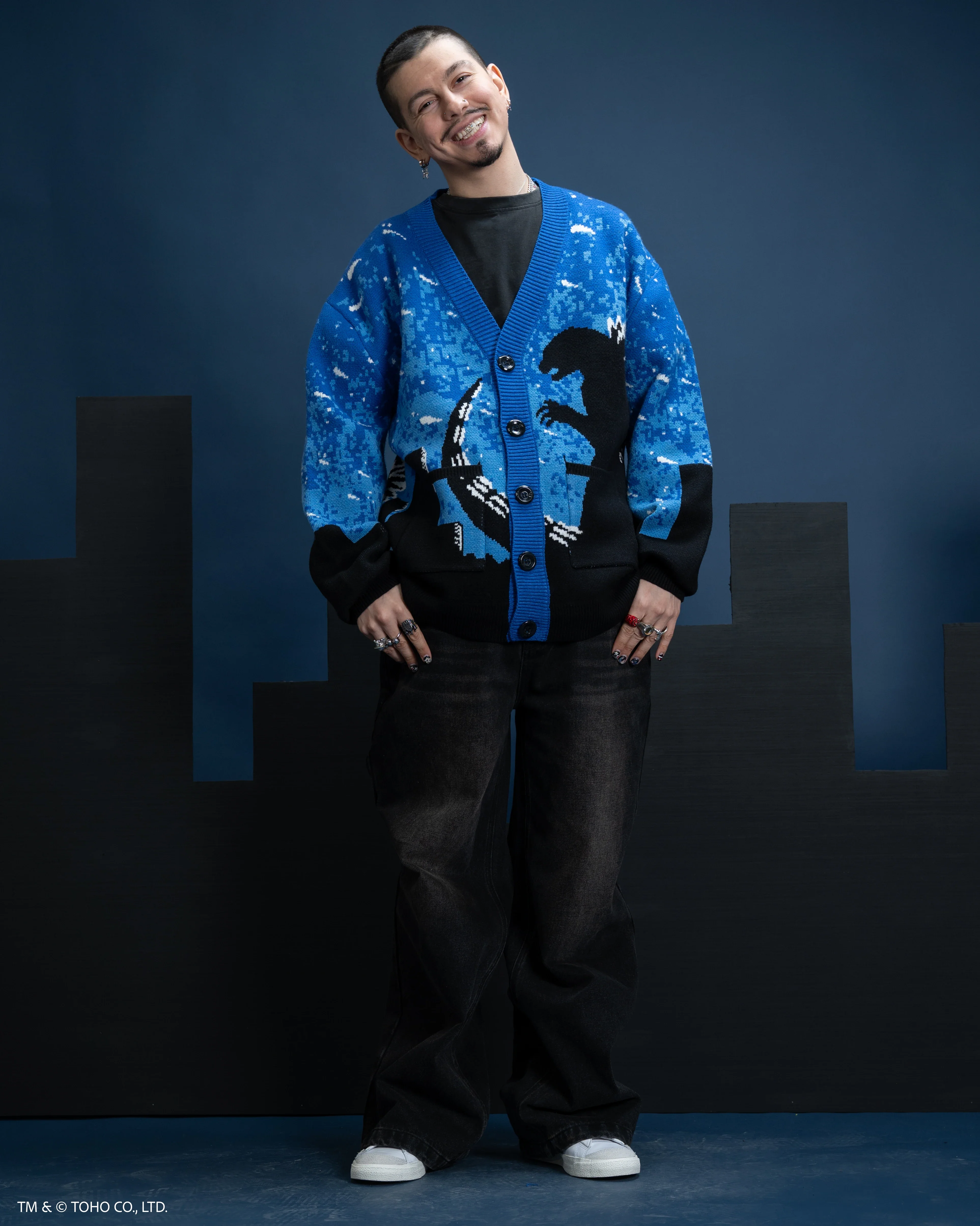 Godzilla Silhouette Cardigan - Image 9