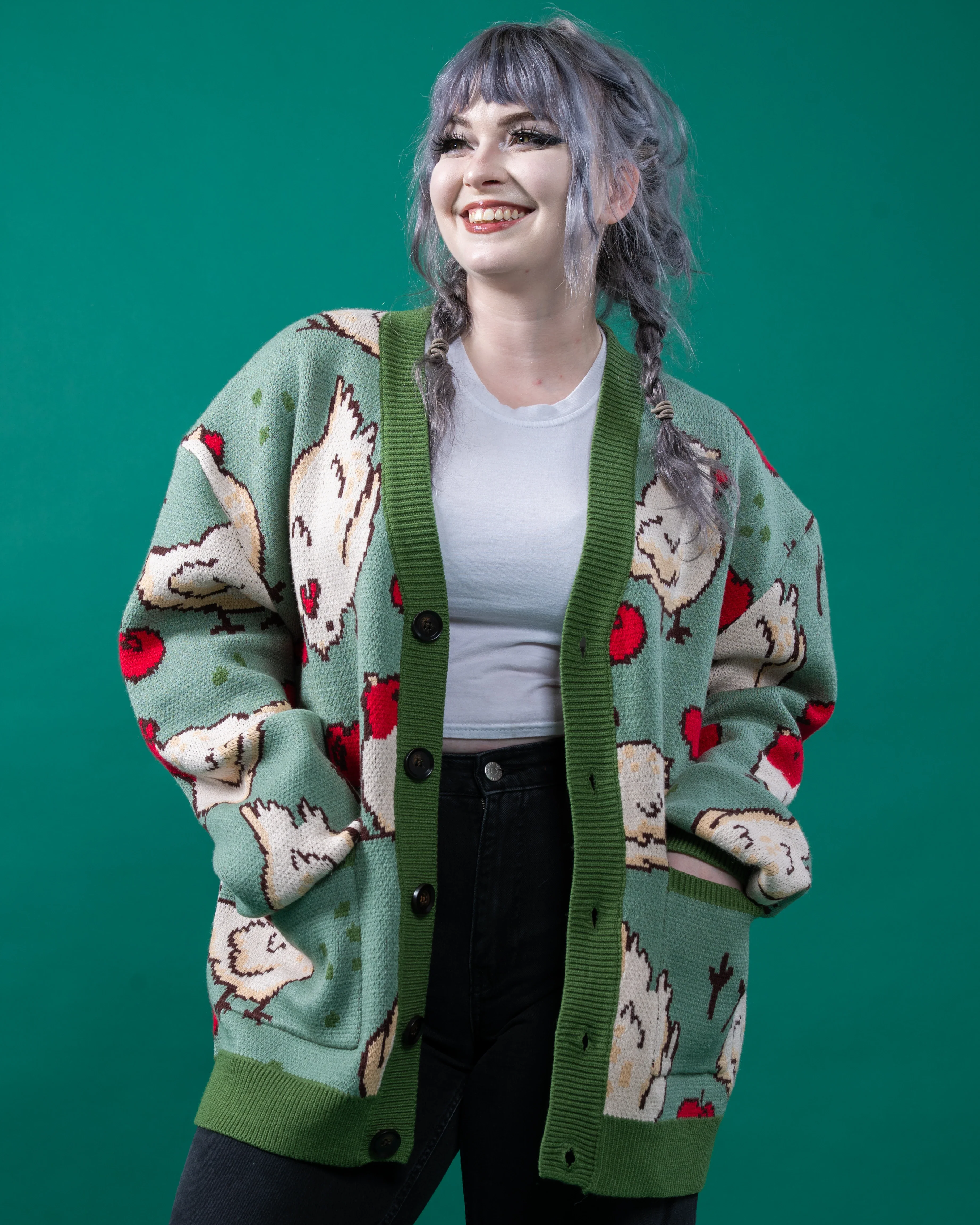 Green Chicken Cardigan - Image 4