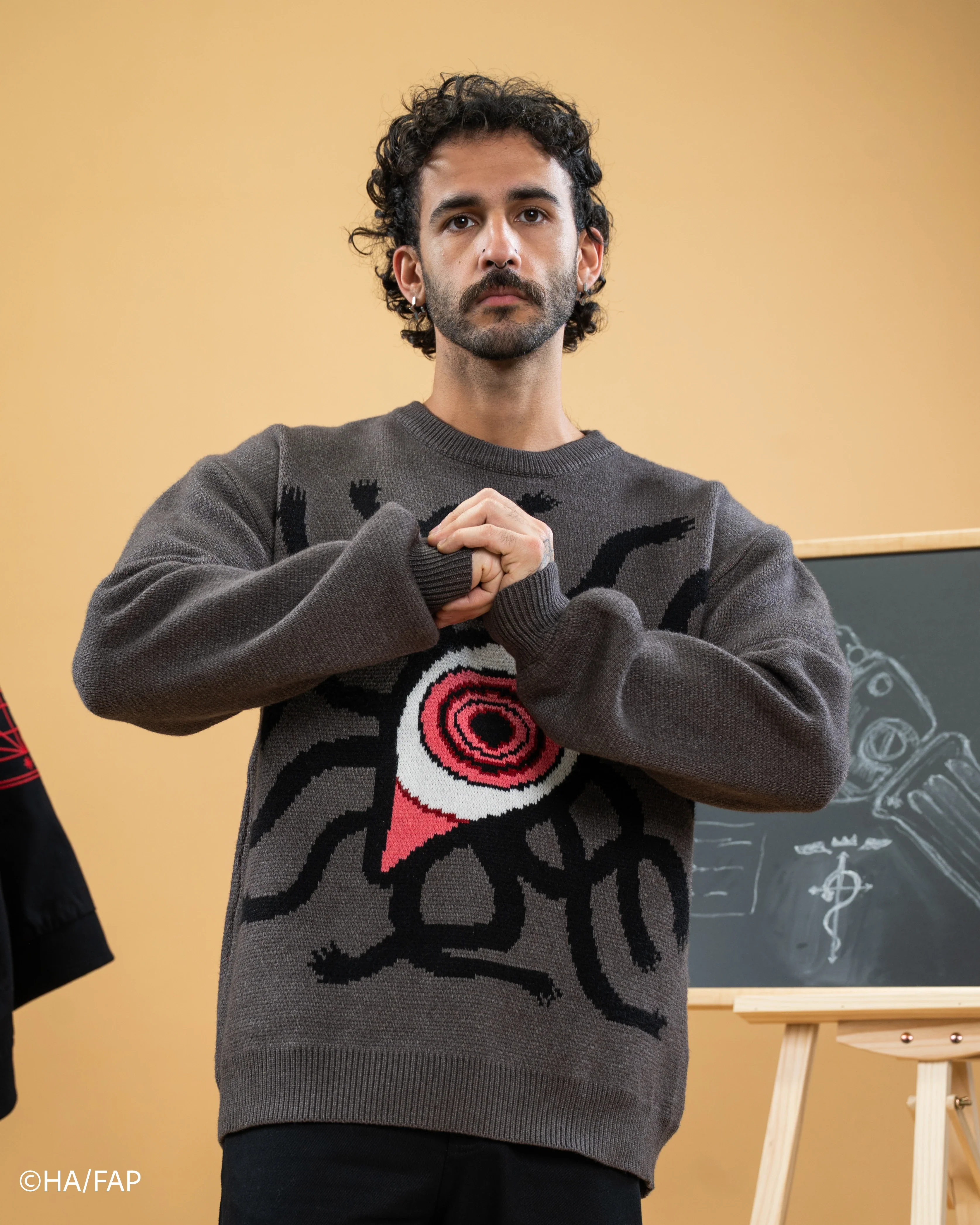 Grey Knit Gate Sweater - Image 7
