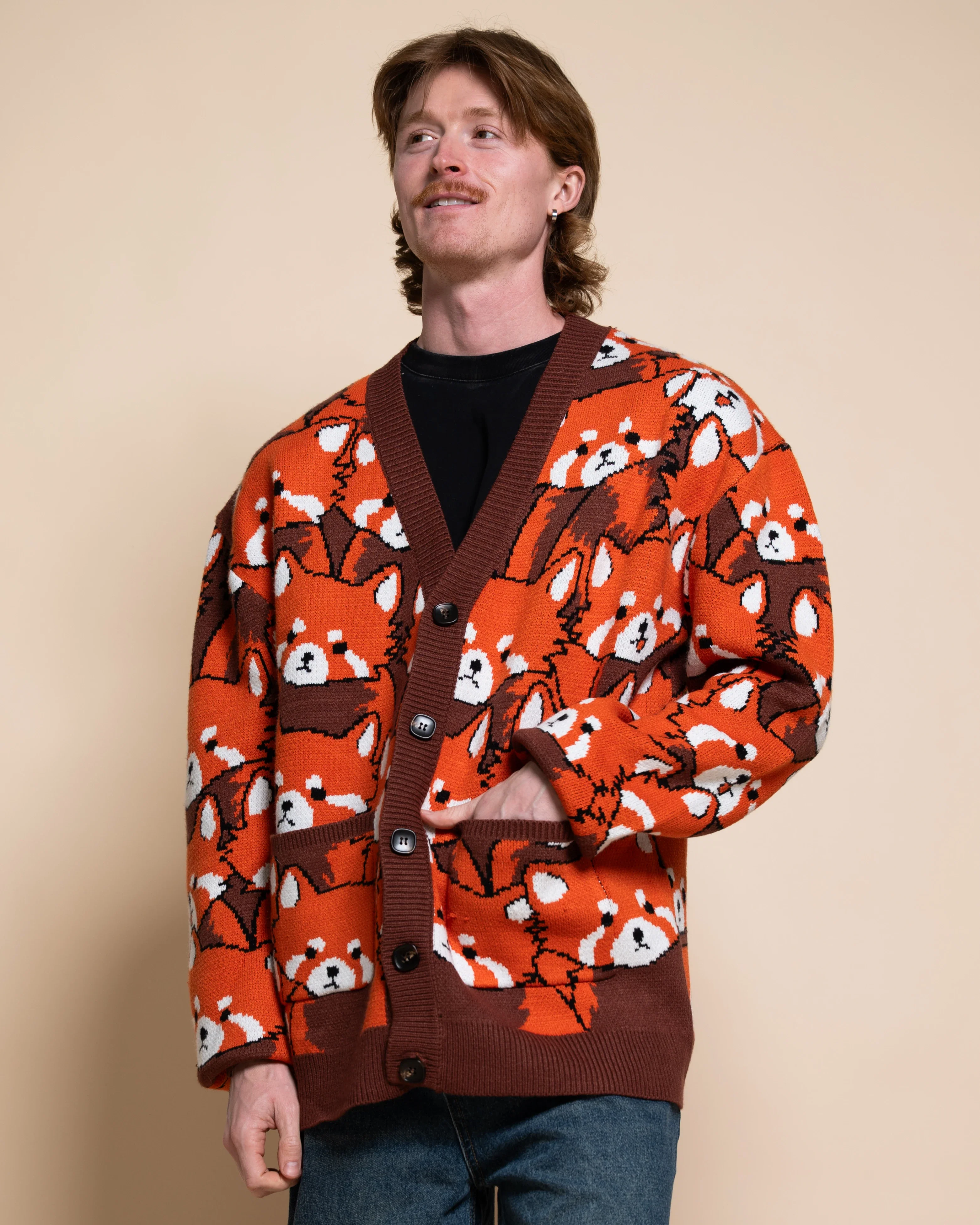 Left on Red Panda Cardigan - Image 9