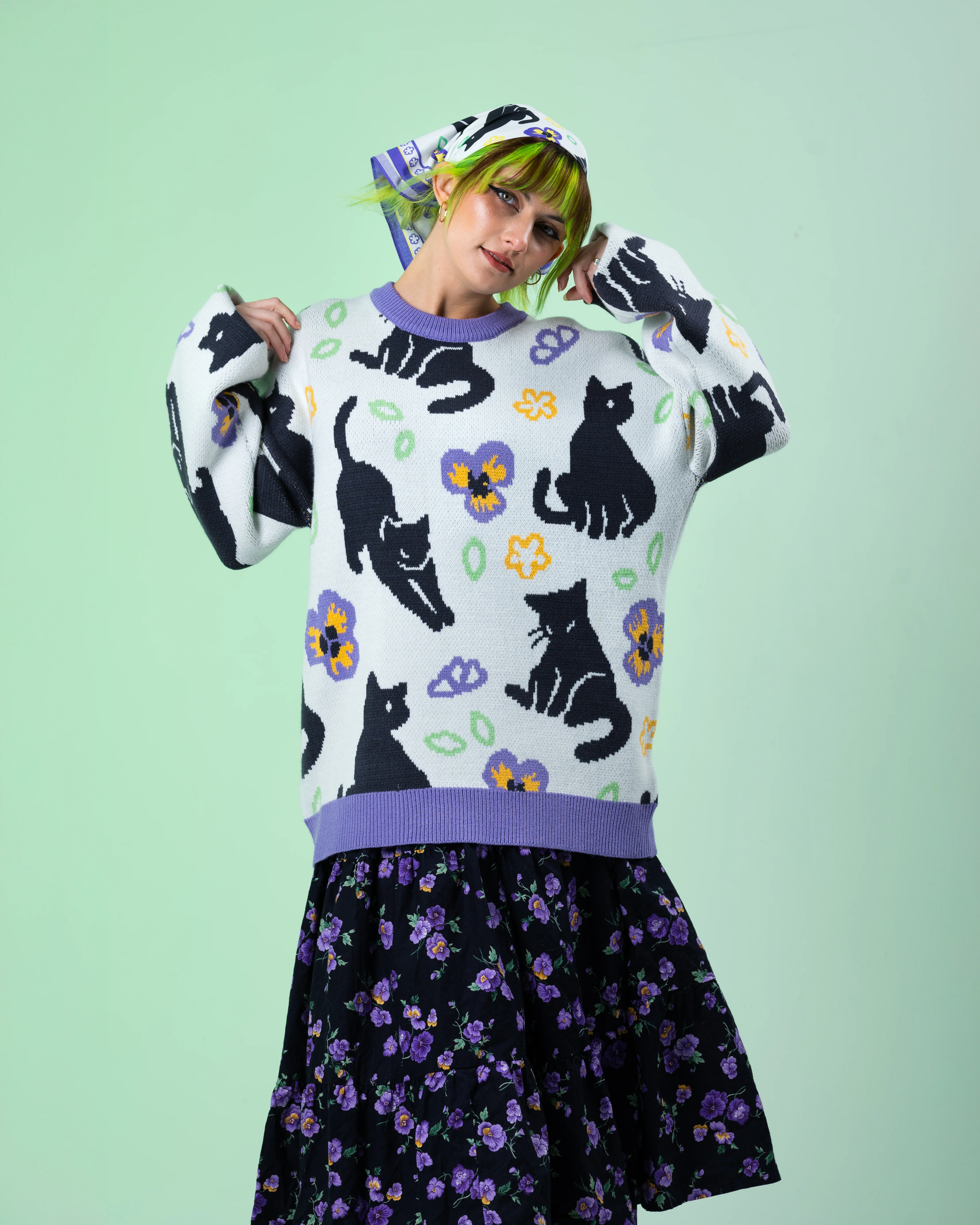Meowin' Around Sweater - Image 5