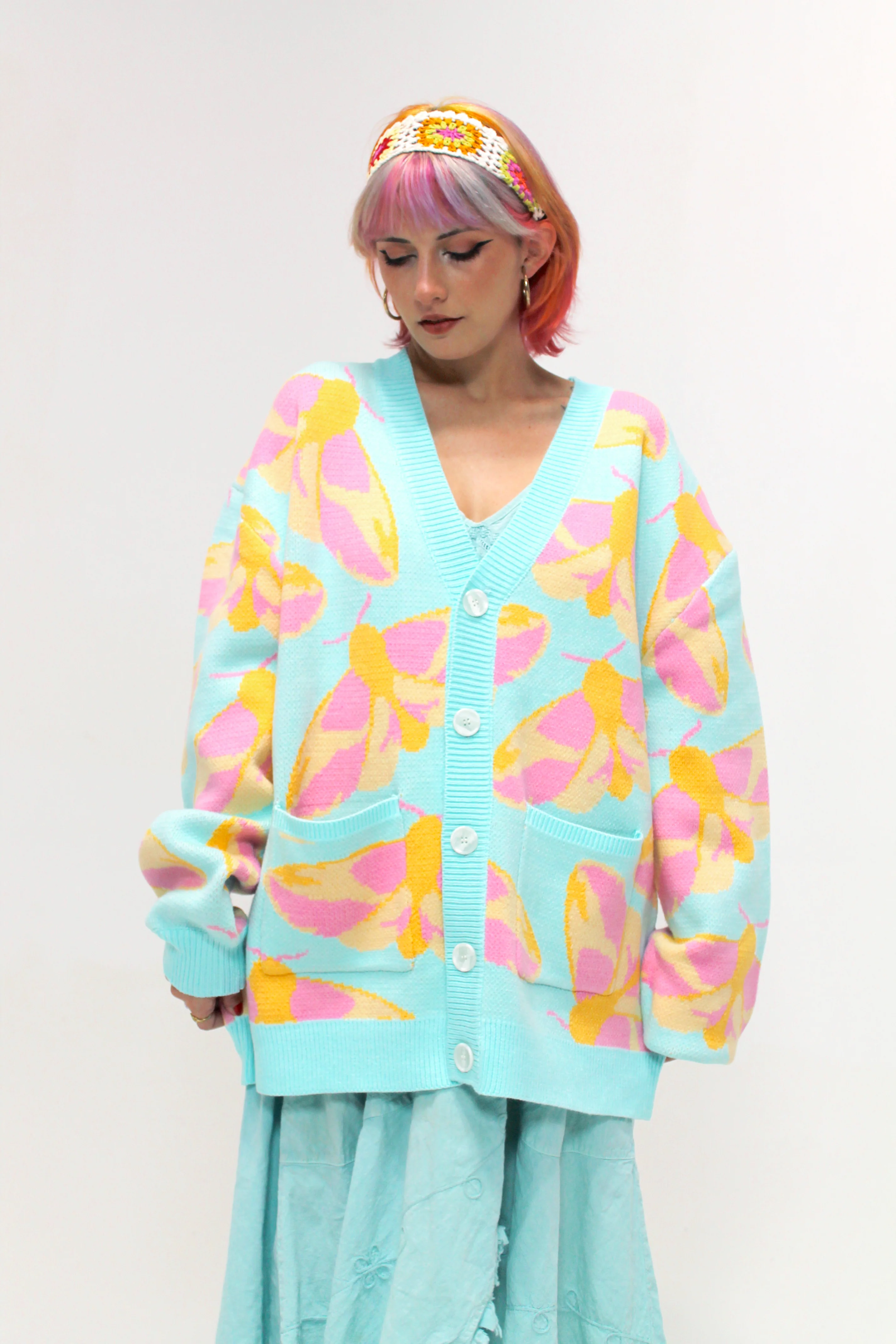 Rosy Maple Moth Cardigan - Image 3