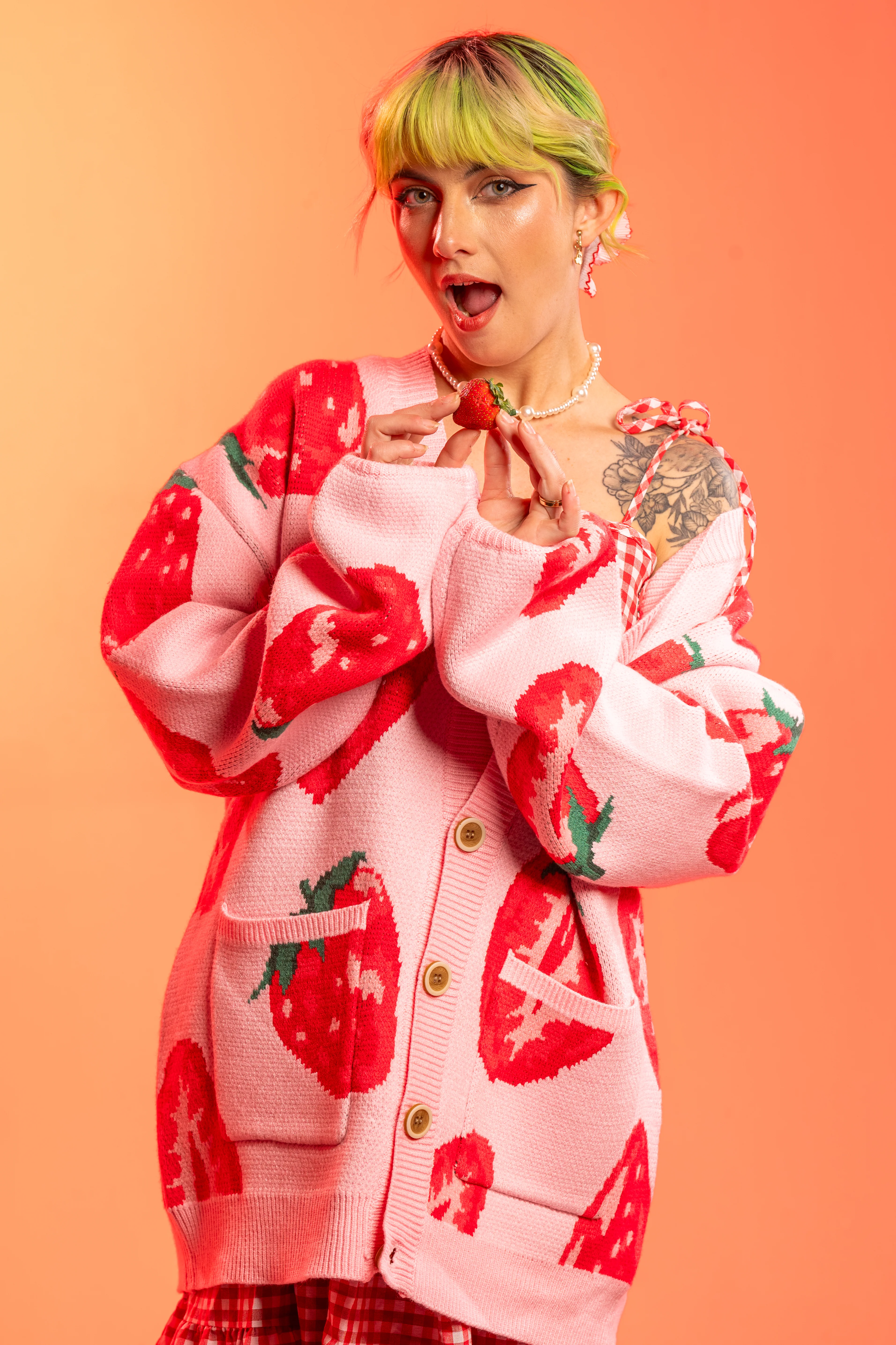 Strawberry With Me Cardigan - Image 3